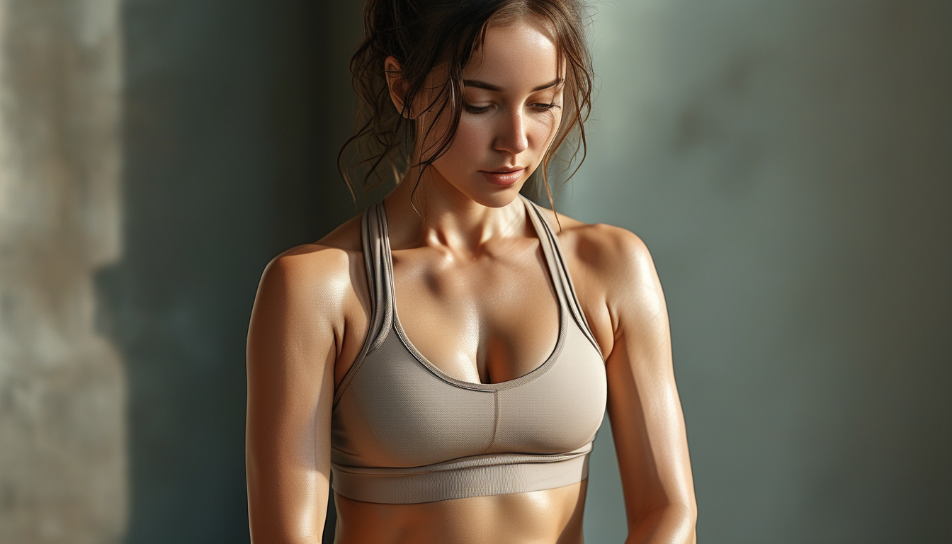 New mom doing a gentle postpartum core exercise