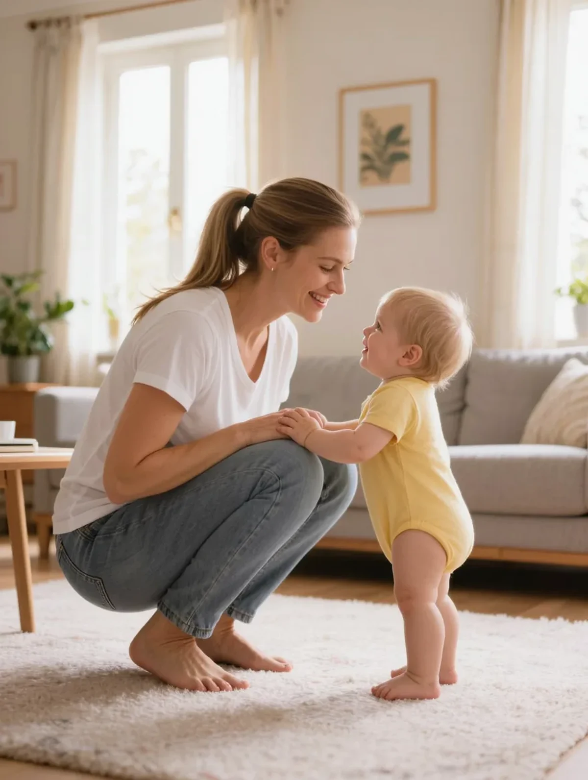 Why Your Postpartum Training Has to Change Once the Baby Starts Pulling Up to Stand